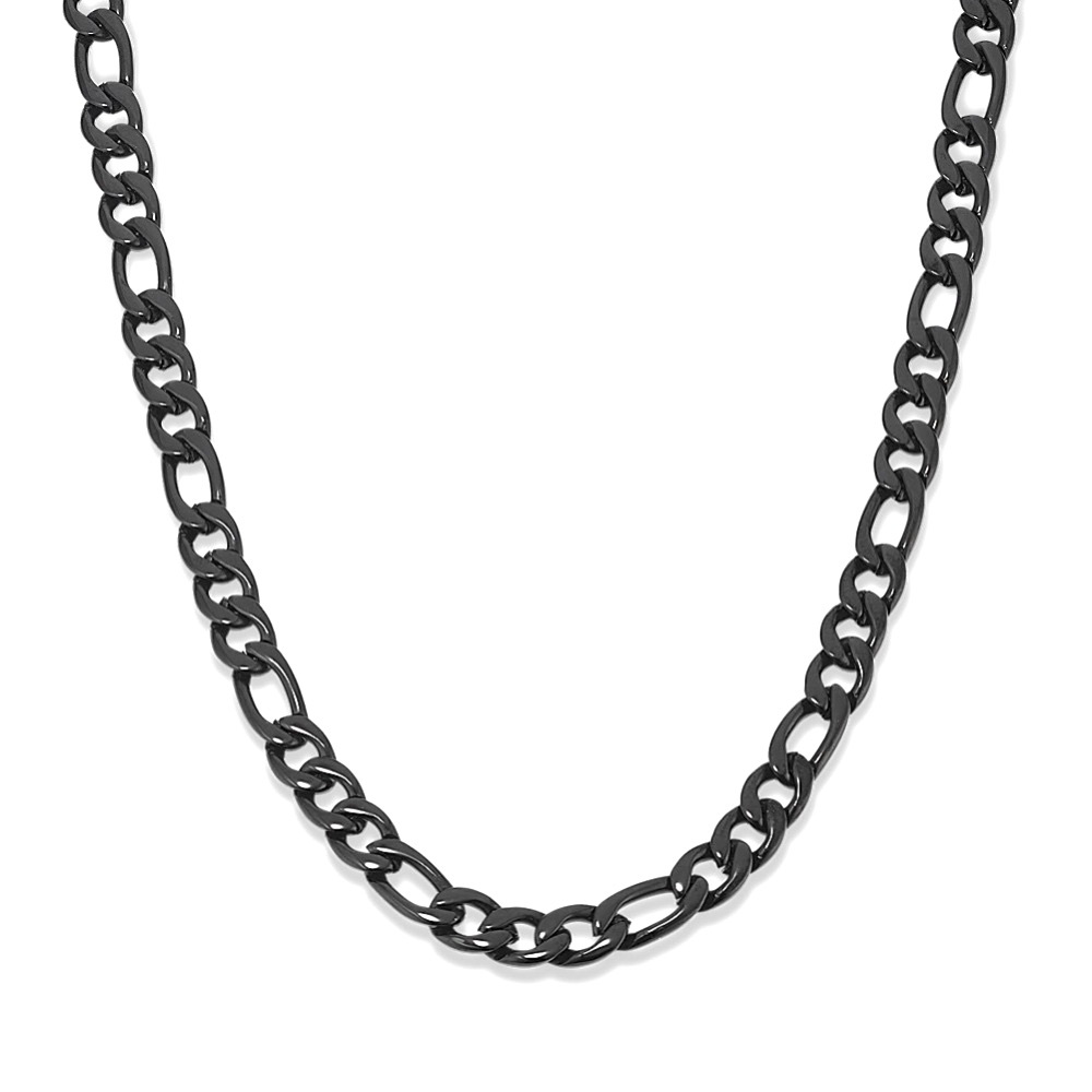 Black Figaro Chain Necklace